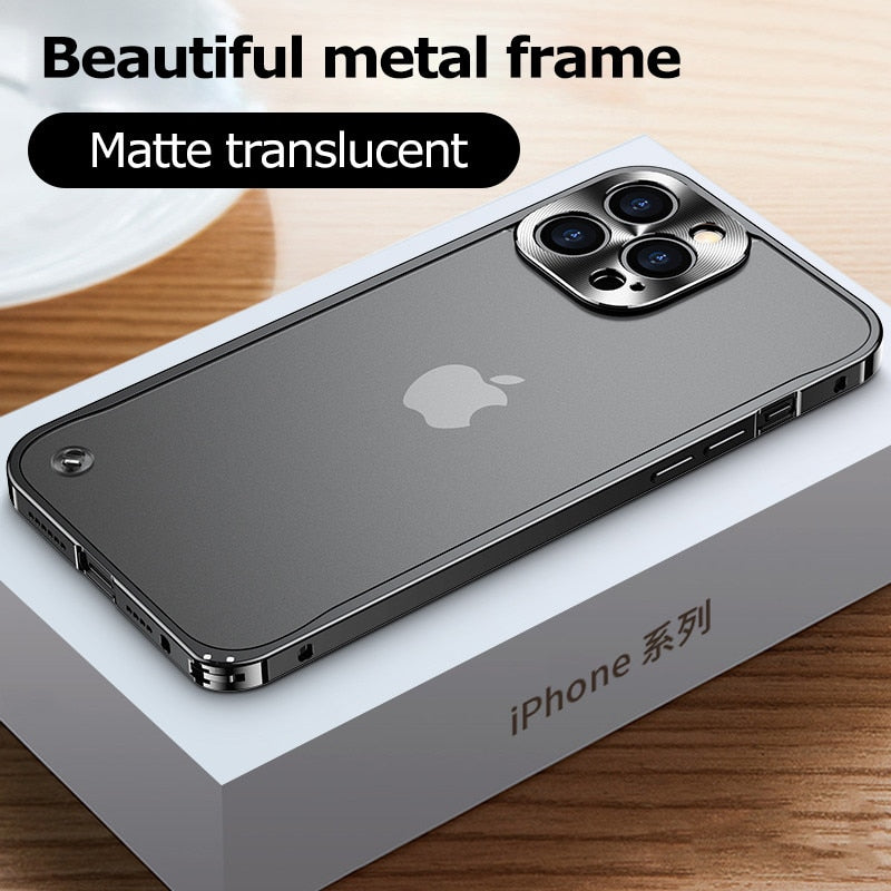 Étui à cadre en métal galvanisé pour iPhone