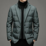 Men's Winter Fake Two-piece Warm Blazer - Atlantic Shopping Mall