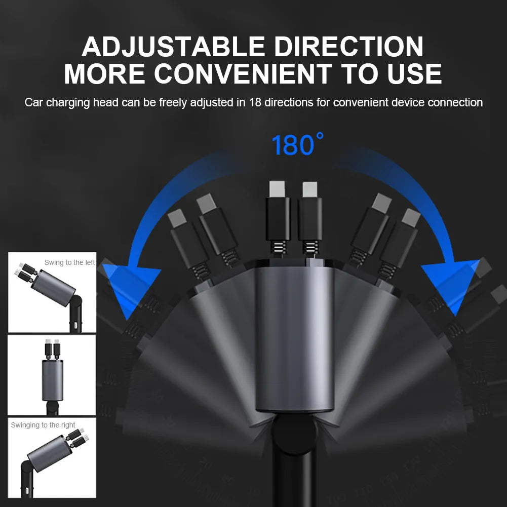 Luxinsly™ Retractable Car Charger - Atlantic Shopping Mall