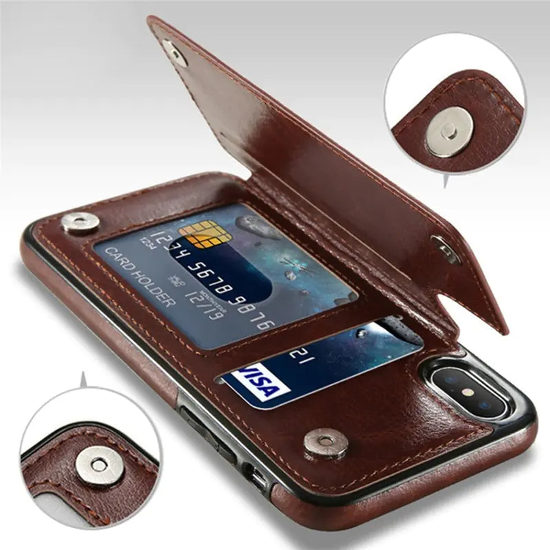 Wallet Leather Case For Samsung Back Flip Cover