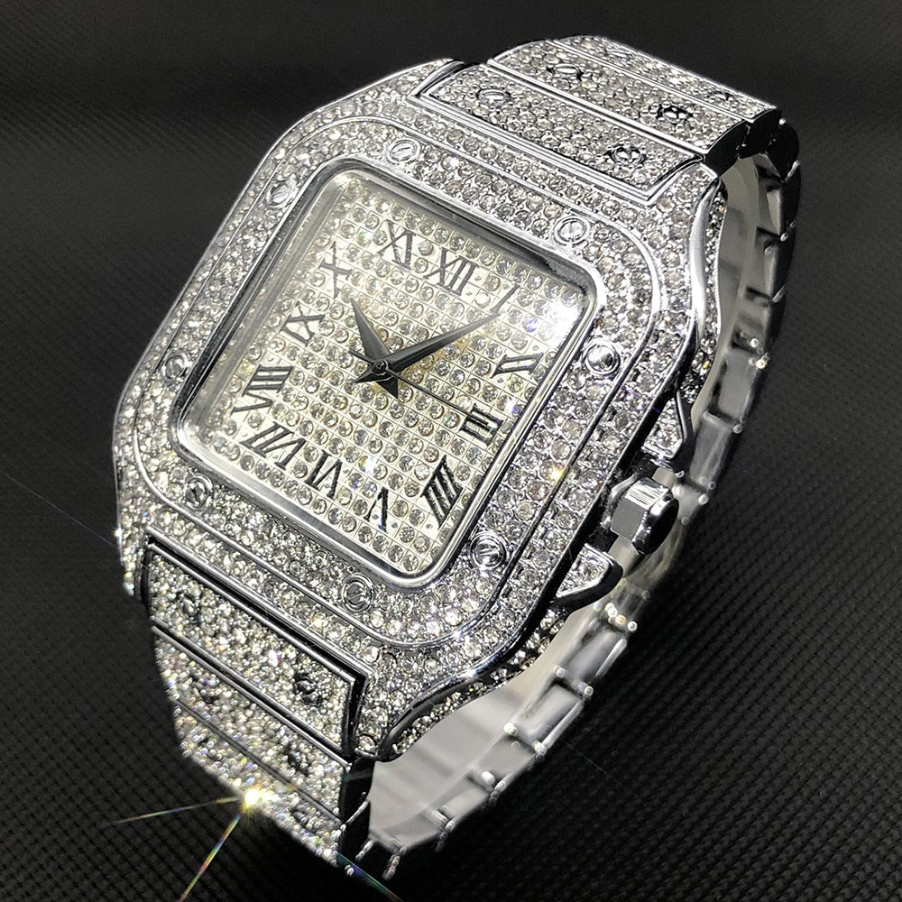 Square Full Crystal Watch - Atlantic Shopping Mall