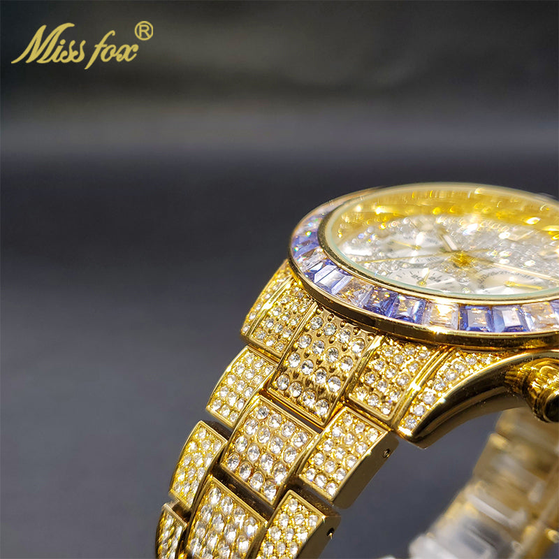 Luxury Gold Waterproof Stainless Steel Watch - Atlantic Shopping Mall