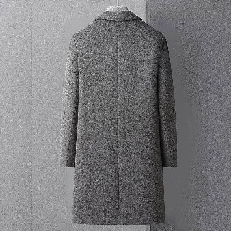 Men's Wool Trench Coat - Atlantic Shopping Mall