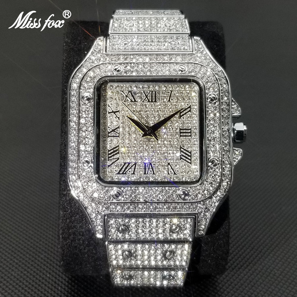 Square Full Crystal Watch - Atlantic Shopping Mall