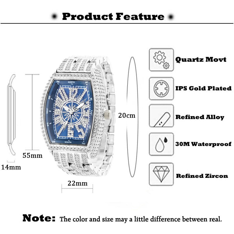 Iced Out Watch For Men - Atlantic Shopping Mall