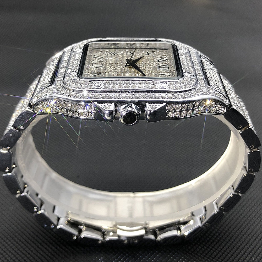 Square Full Crystal Watch - Atlantic Shopping Mall