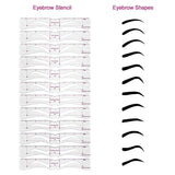 Ensemble de pochoirs à sourcils DIY réutilisables, 12 styles