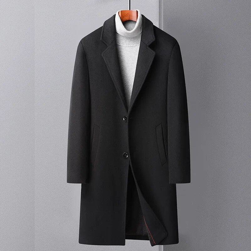 Men's Wool Trench Coat - Atlantic Shopping Mall