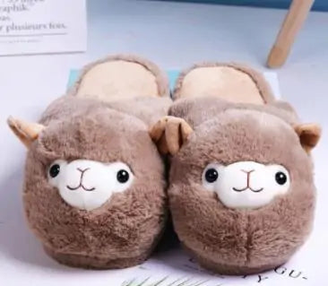 Fluffy Alpaca Slippers